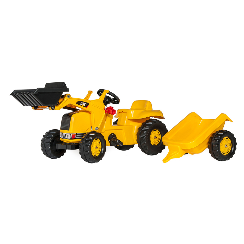 Rolly Toys CAT Tractor with Front Loader and Trailer Image 1