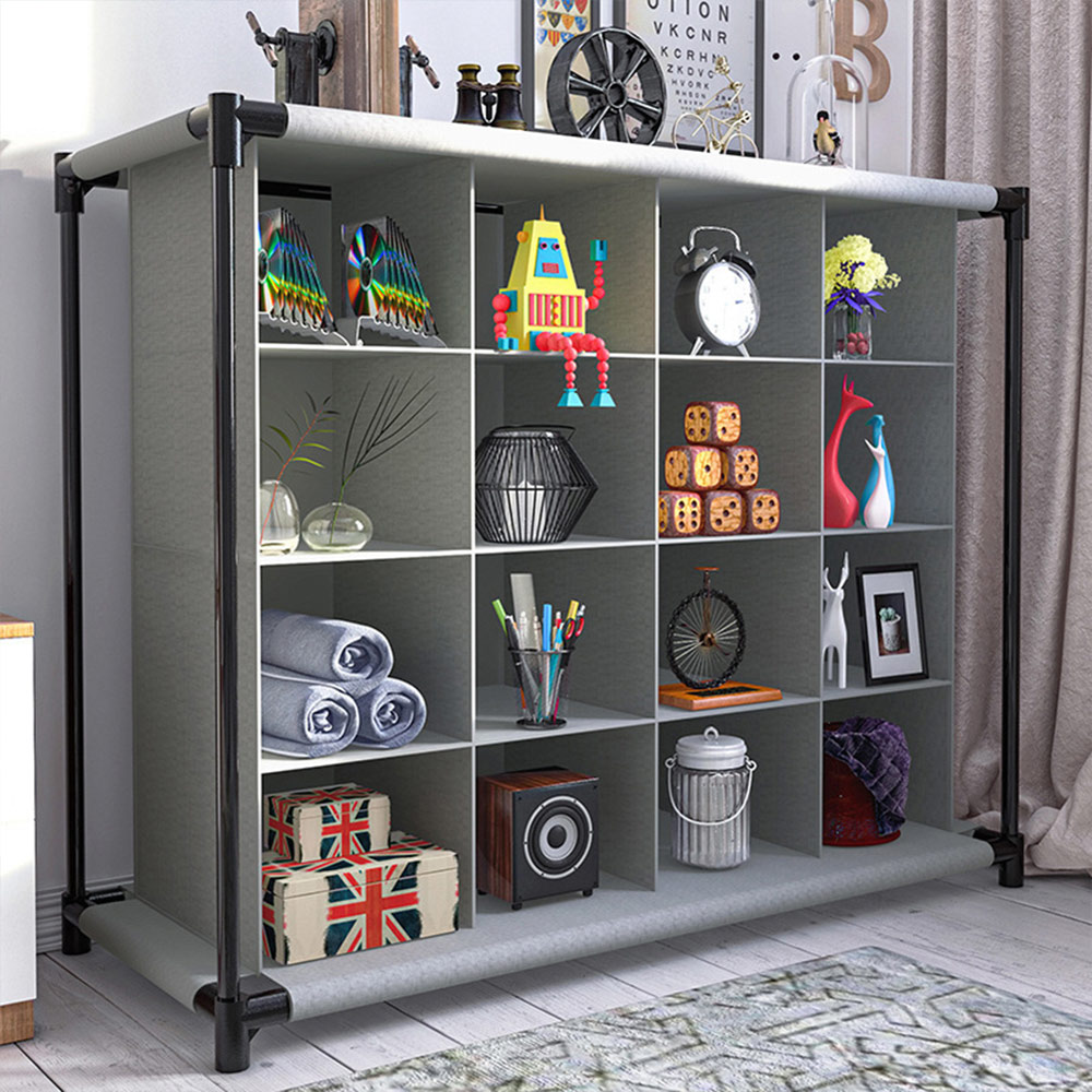 Living And Home WH0905 Grey Metal Multi-Tier Shoe Rack Image 7