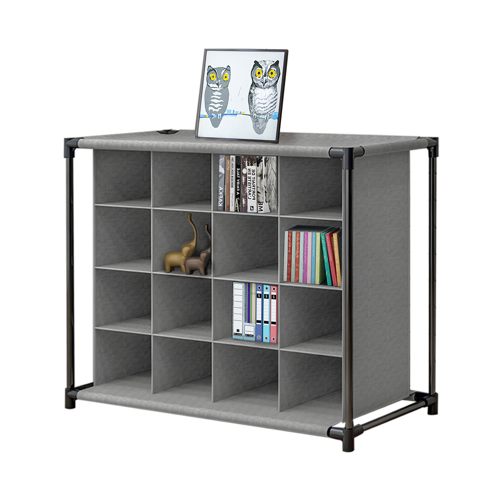 Living and Home Multi-Tier Grey Metal Shoe Rack Image 4