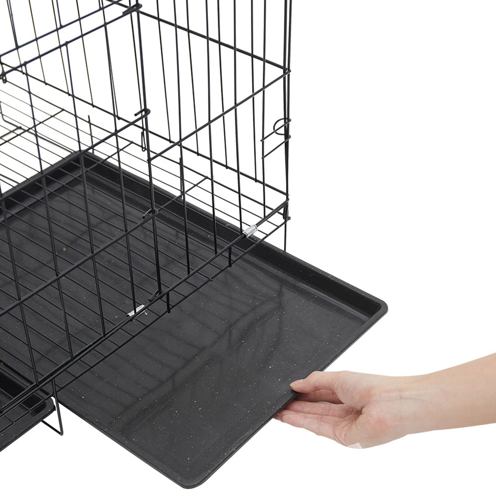 H&O Direct 2 Door Wire Dog Crate with Tray 2.3 x 1.7ft Image 3