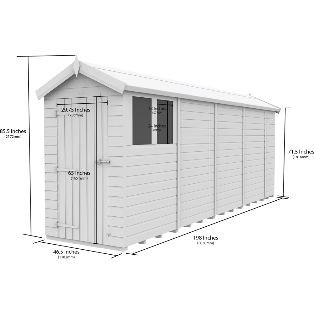 DIY Sheds 4 x 17ft Tongue and Groove Timber Apex Garden Shed Image 9