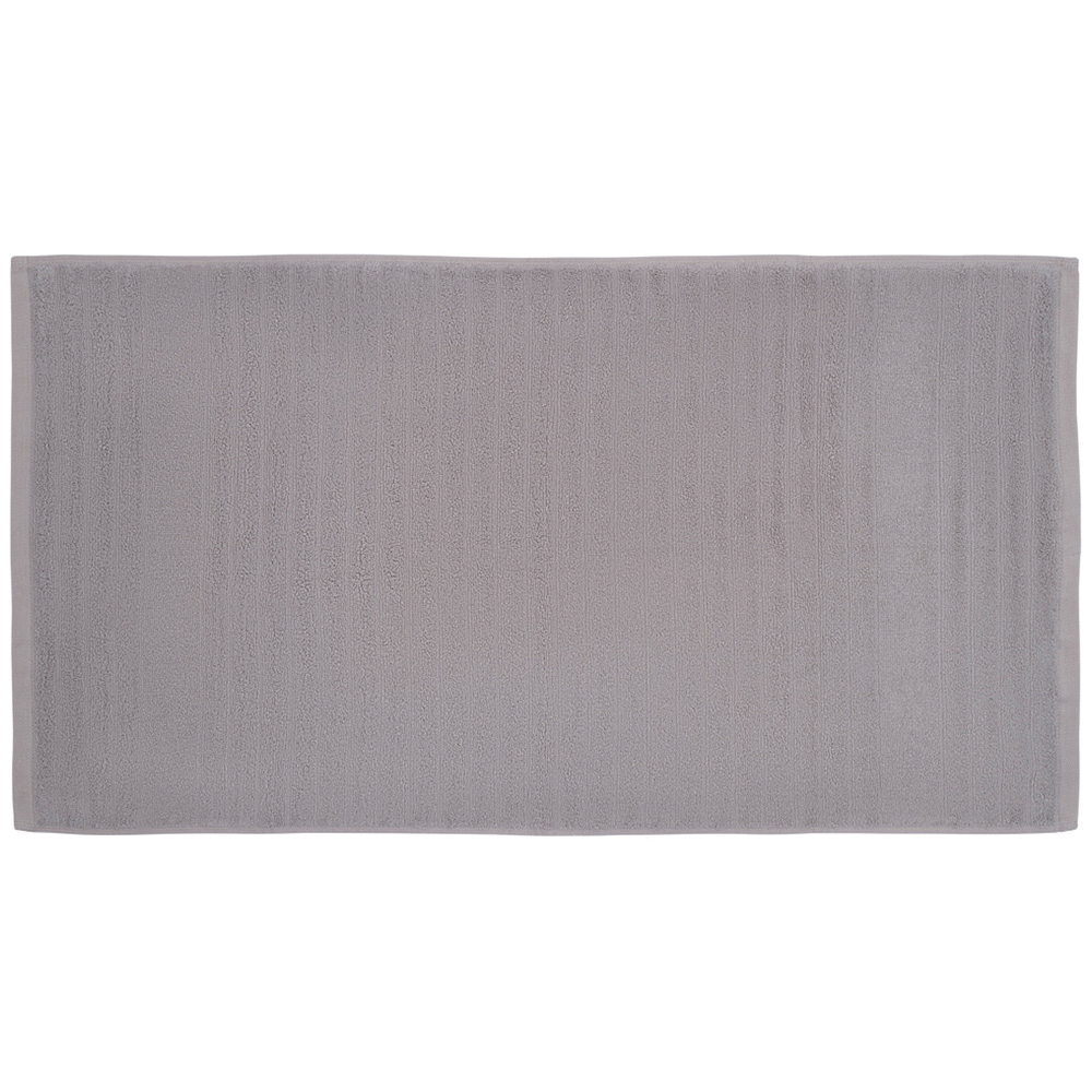 Wilko Silver Ribbed Hand Towel Image 3