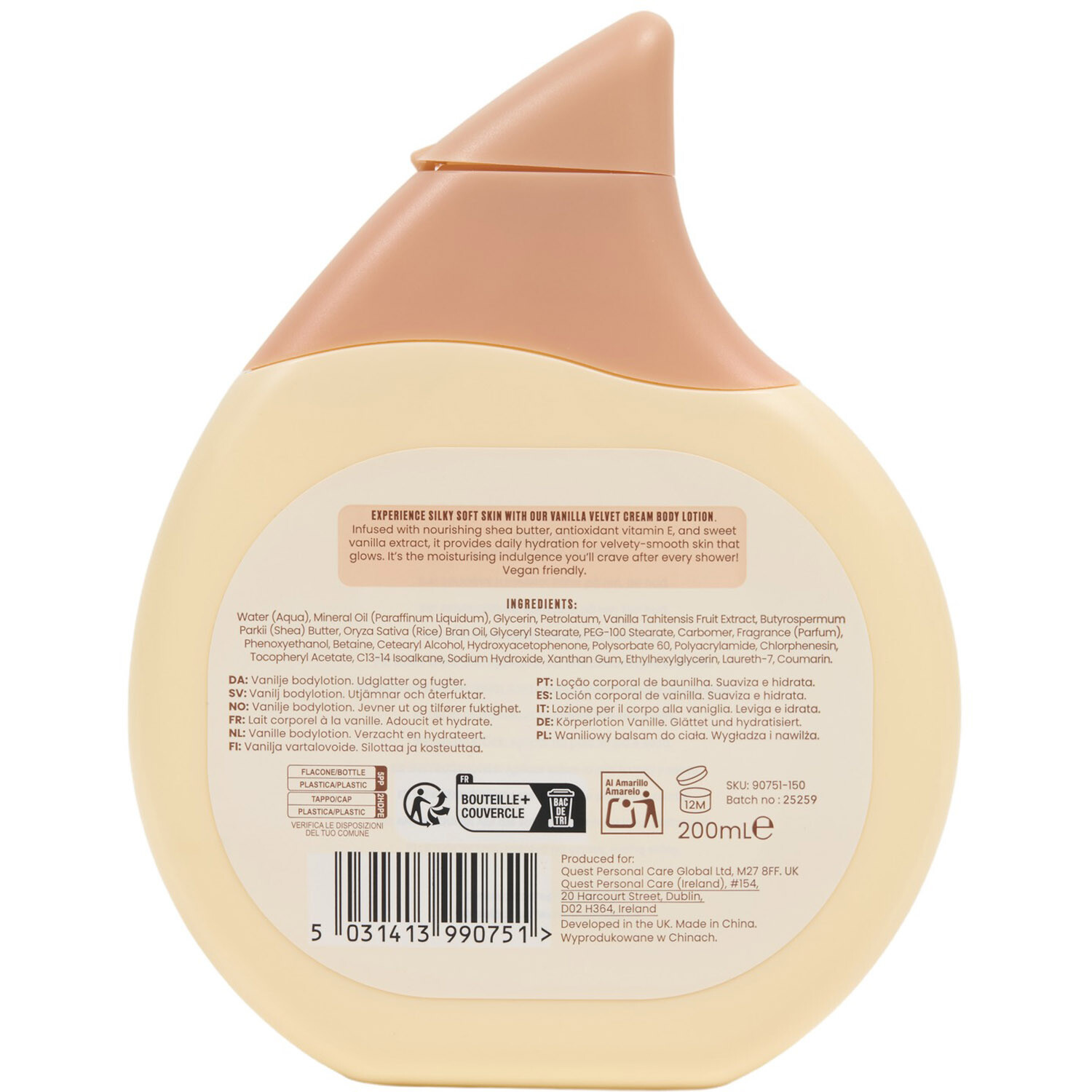 Face Facts Scuup Body Lotion Vanilla Velvet Image 2