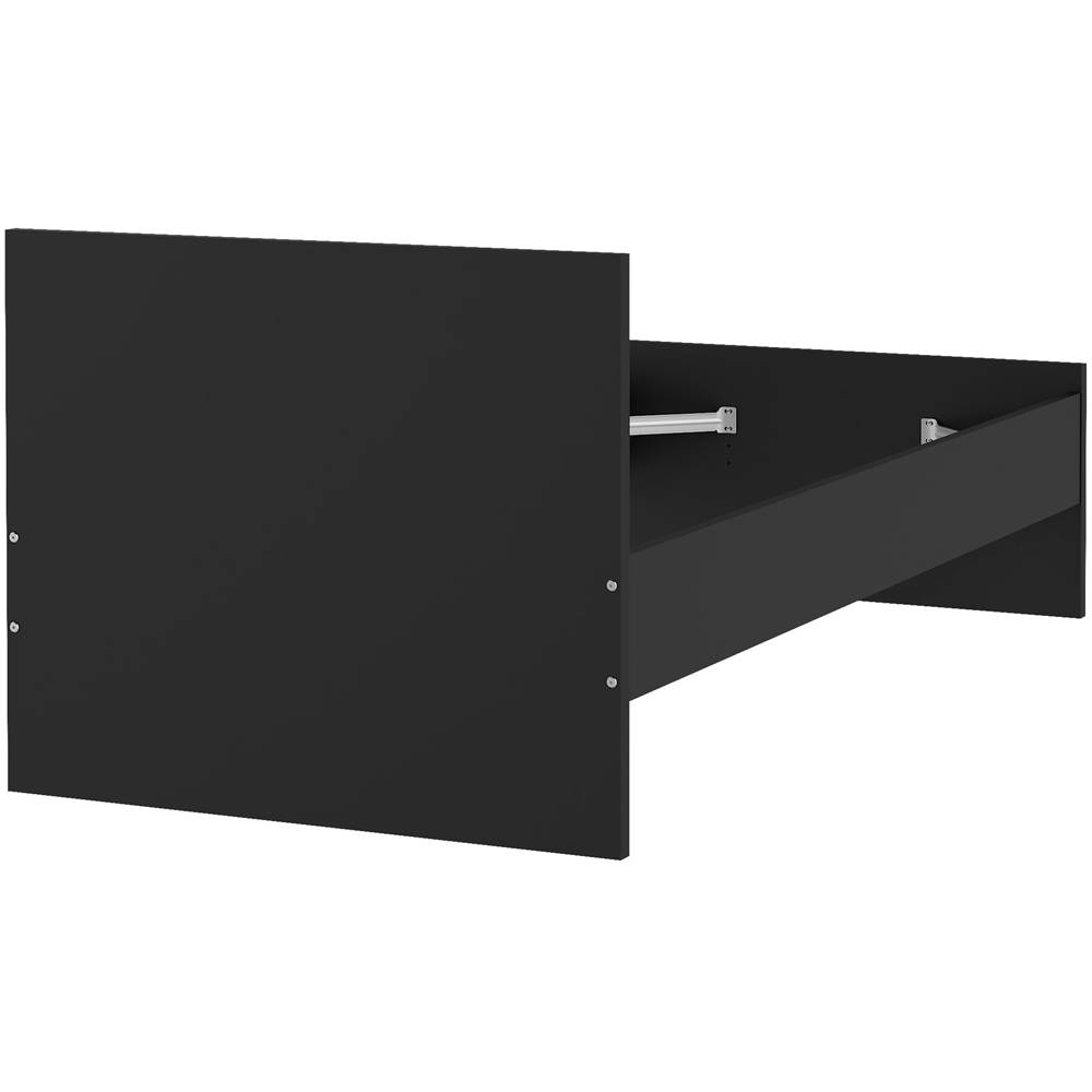 Florence Single Matt Black Wooden Bed Frame Image 6