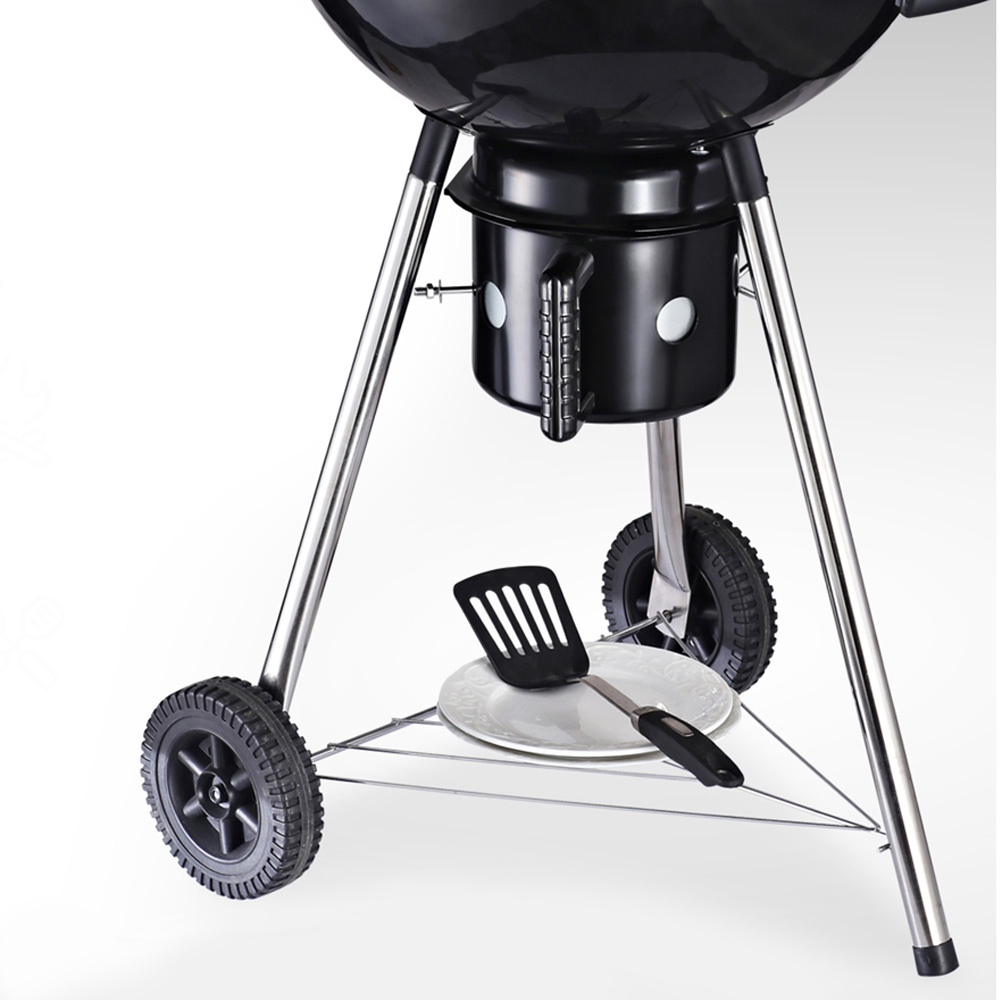 Outsunny Black Portable Charcoal BBQ Grill Image 3