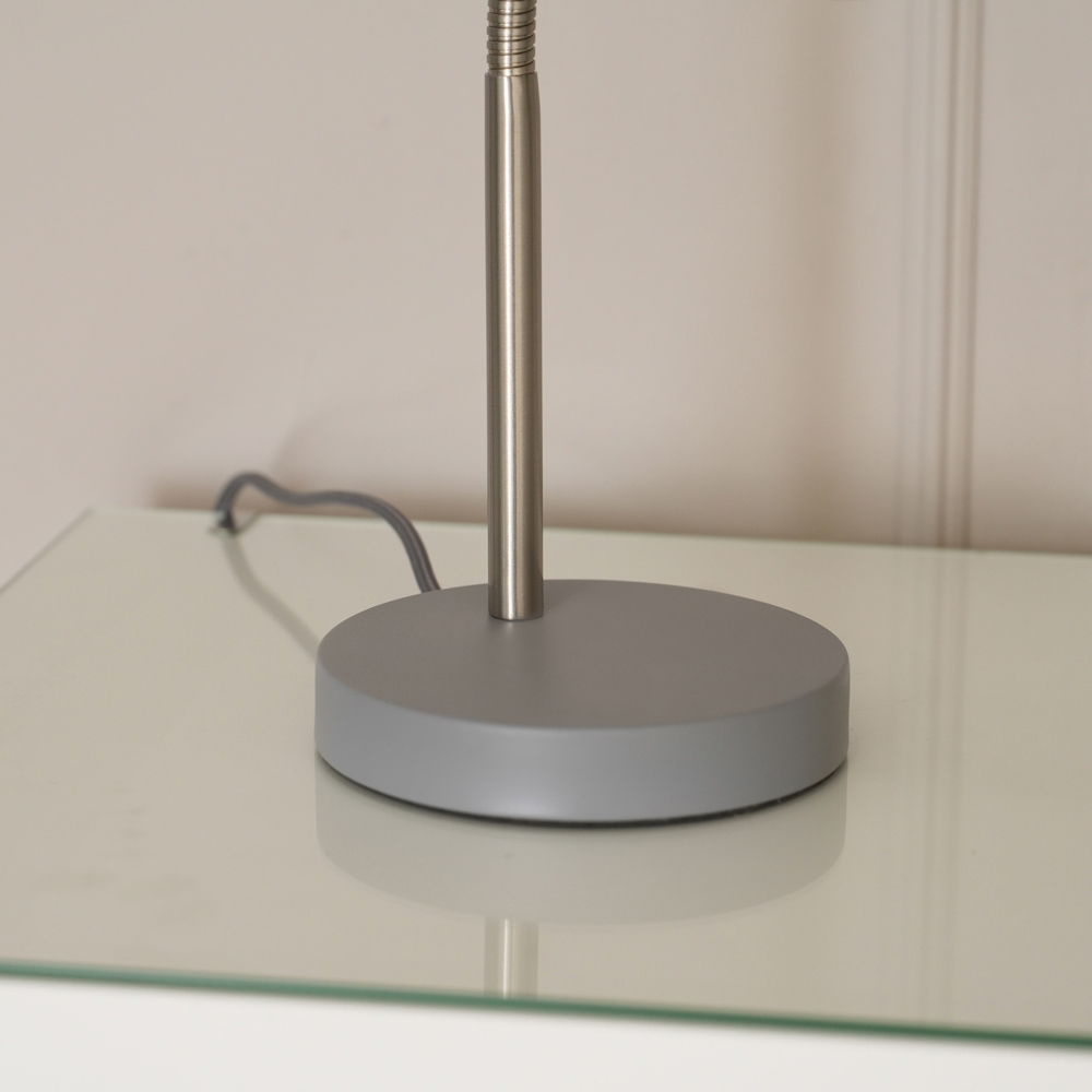 ValueLights Keela Grey Adjustable Flexi Neck LED Desk Table Lamp Image 4
