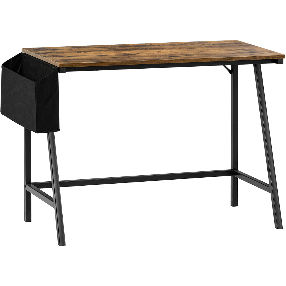 Vida Designs Brooklyn Dark Wood Small Computer Desk Image 2