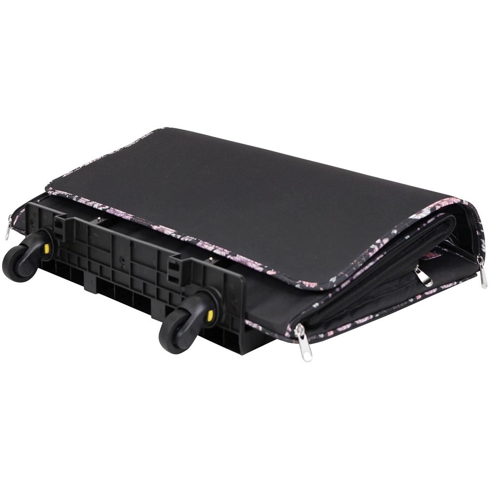 Everything Mary EVM14448-4 Black Floral Collapsible Rolling Sewing Machine Case 54 x 33 x 38cm Image 2