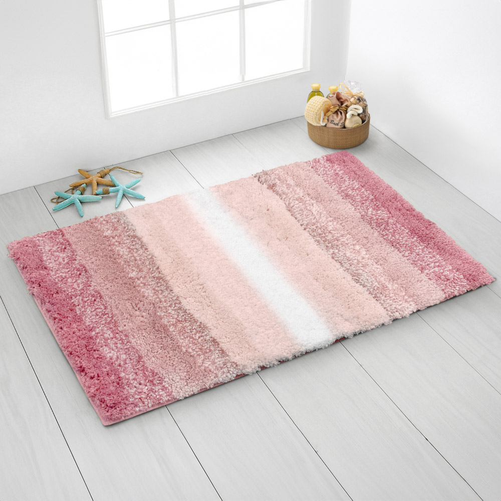 Mayfair Superstripe Blush Bath Mat Set Image 5