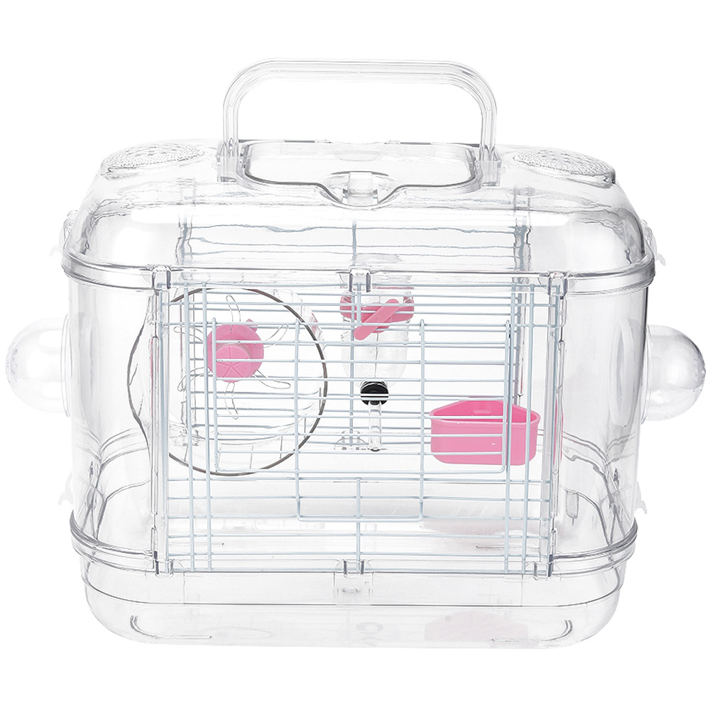 H&O Direct Clear Single Layer Hamster Cage with Tubes Image 2