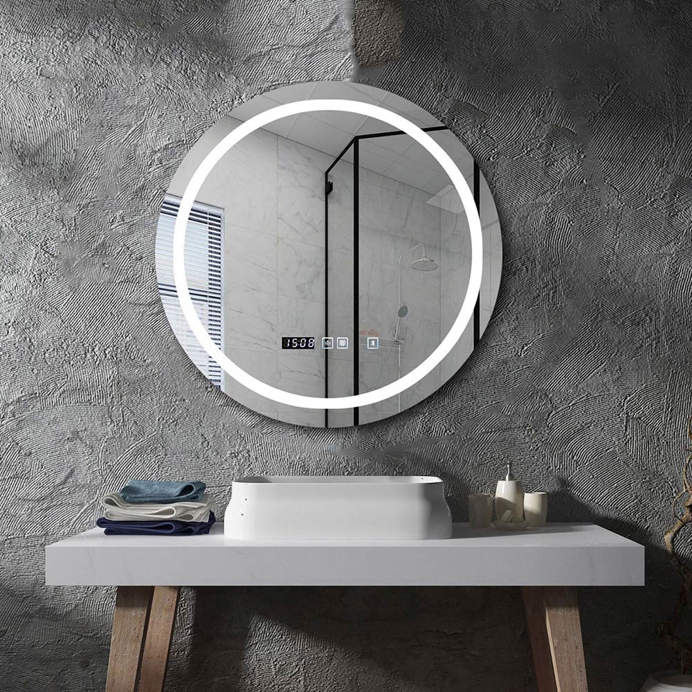 Ener-J Round LED Mirror with Bluetooth Speaker and Changeable CCT Image 5