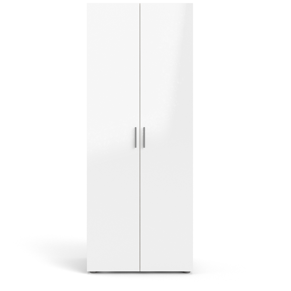 Florence 2 Door Oak and White High Gloss Wardrobe Image 3