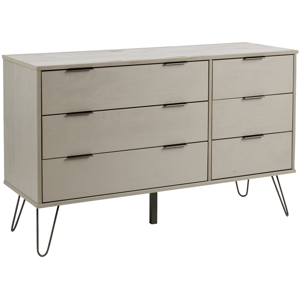 Home Source Acadia 6 Drawer Grey Chest of Drawers Image 2