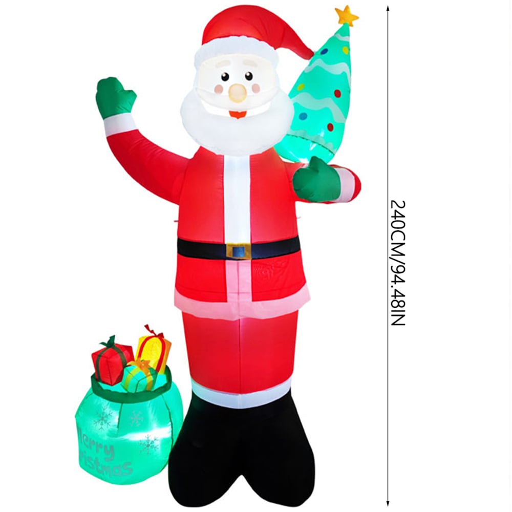 Living and Home Inflatable Multicolour Santa LED Christmas Decoration 7.9ft Image 9
