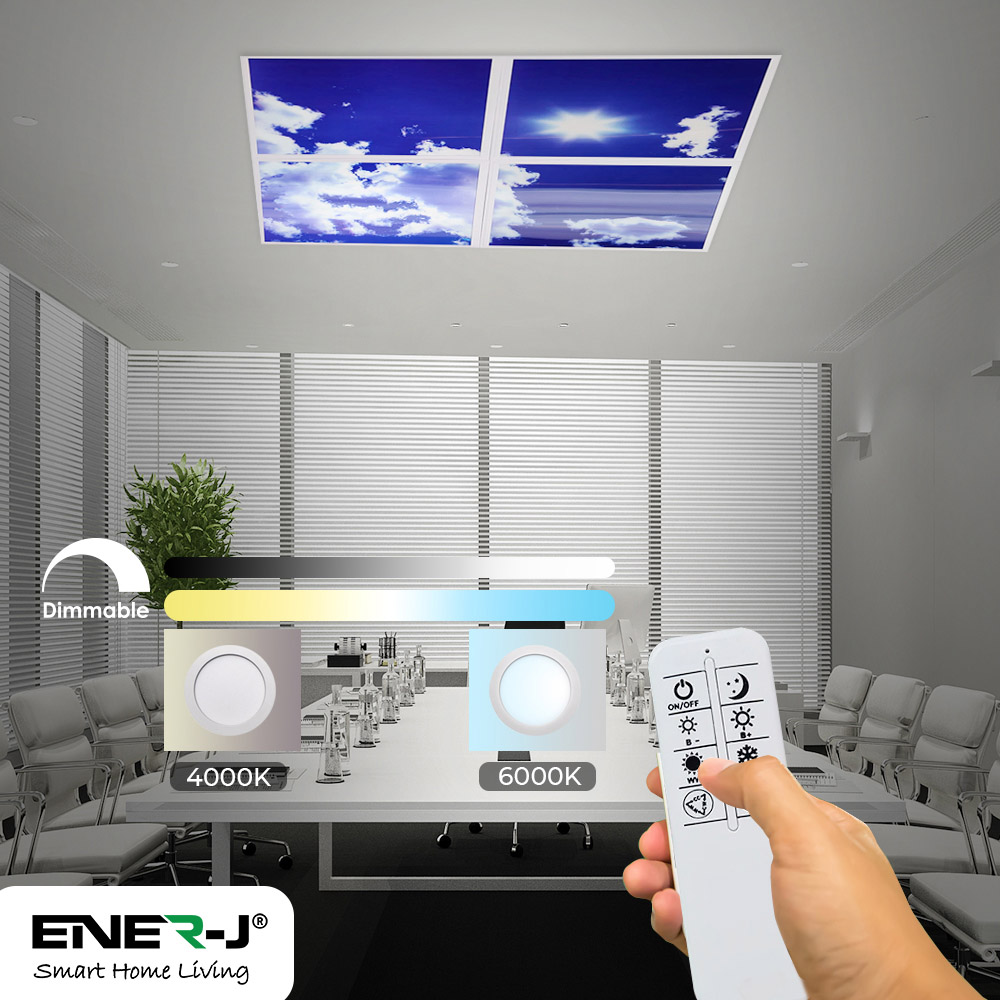 ENER-J 4 Sky Cloud LED Panels and Remote Set Image 4