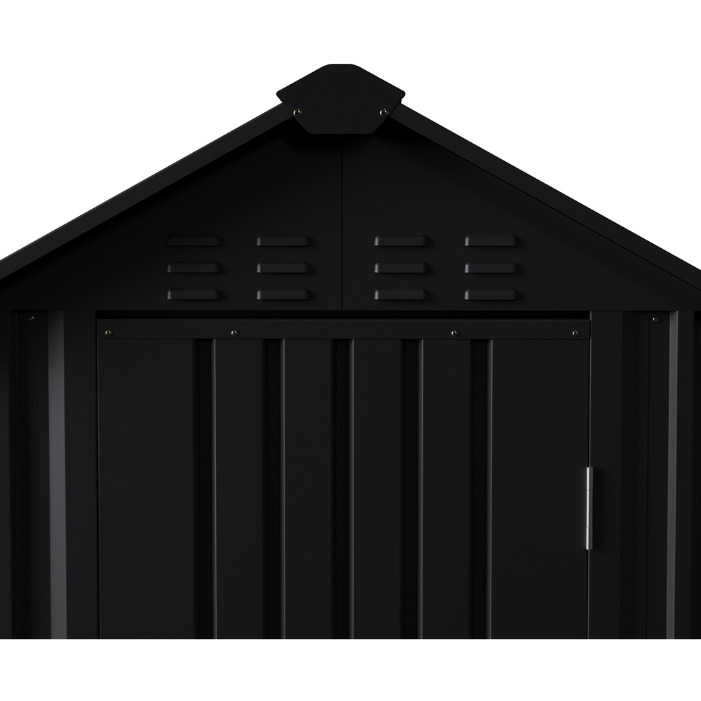 Living and Home 4 x 4ft Metal Lockable Apex Garden Storage Shed Image 6