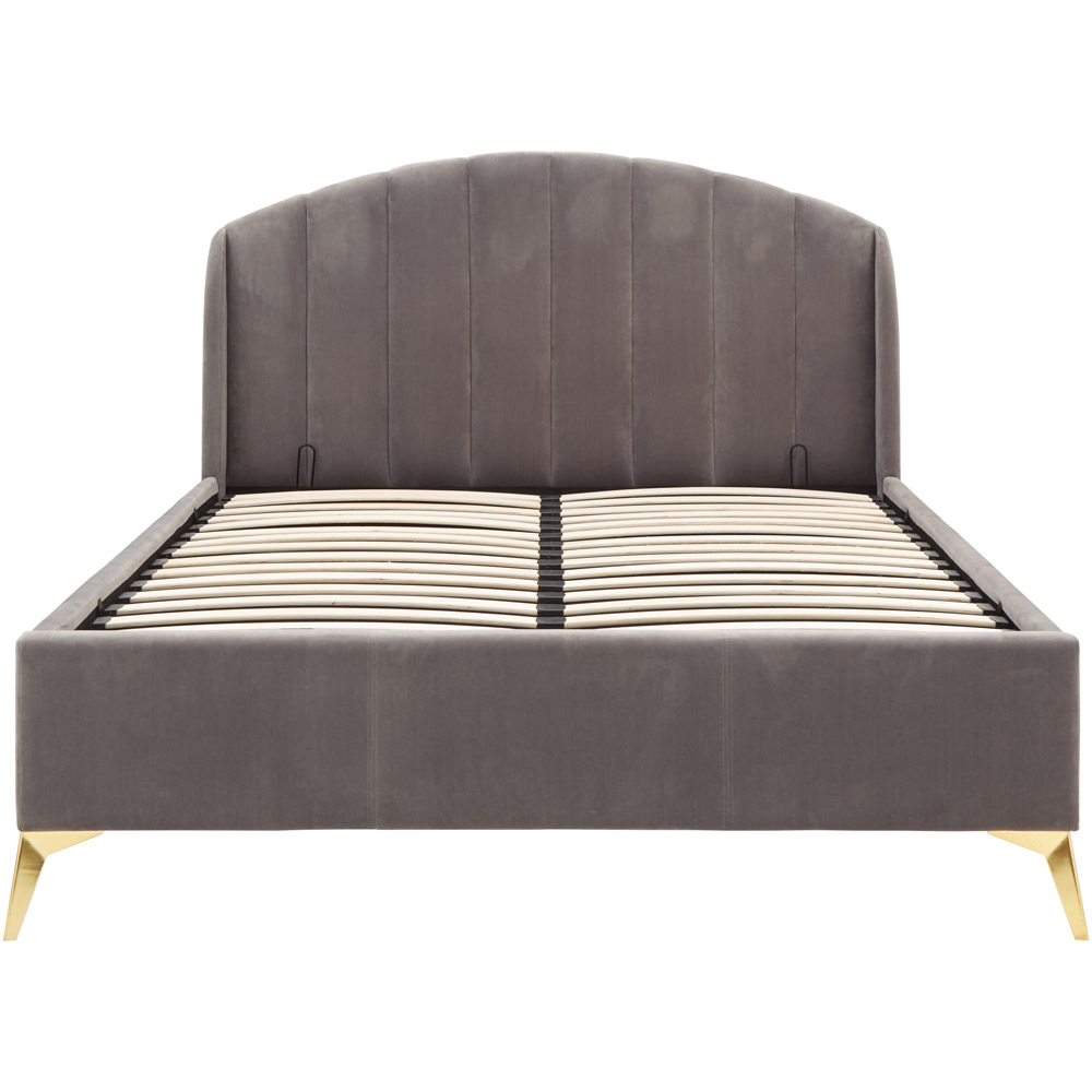 GFW Pettine King Size Grey End Lift Ottoman Bed Image 2