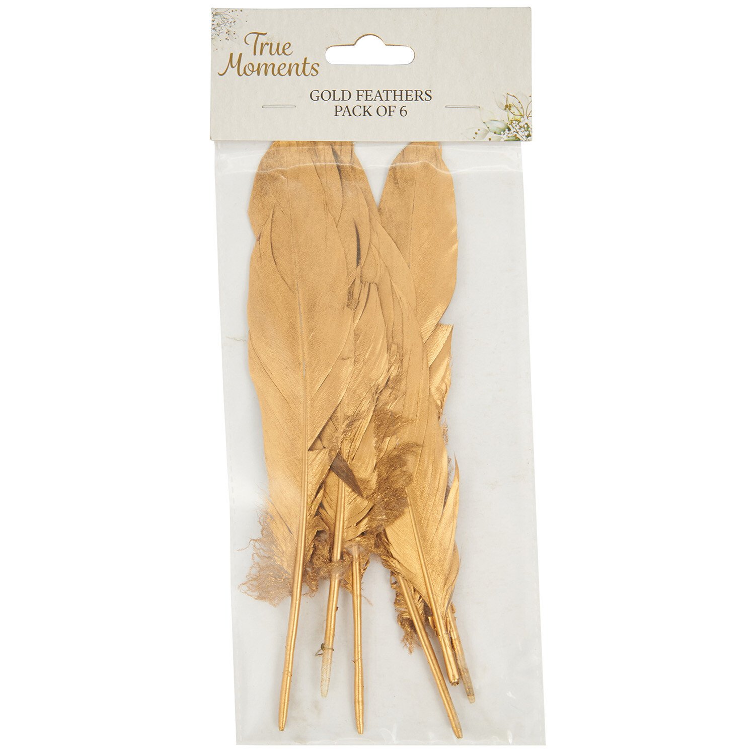Pack of 6 True Moments Gold or Silver Feathers Image 10