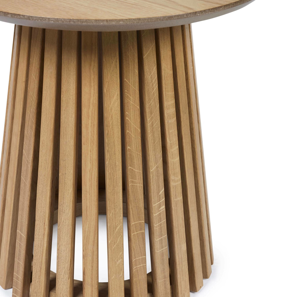 Julian Bowen Ollie Natural Oak Round Lamp Table Image 5