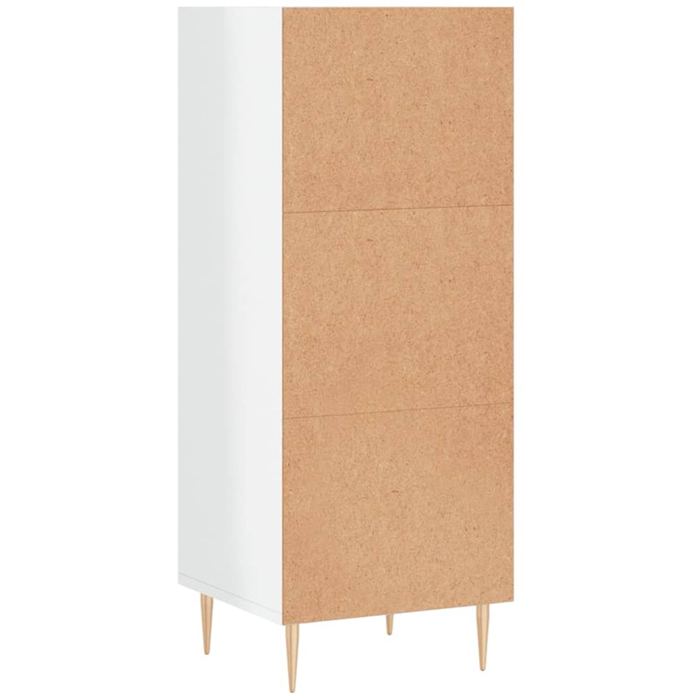 vidaXL 3 Shelf High Gloss White Sideboard Image 6