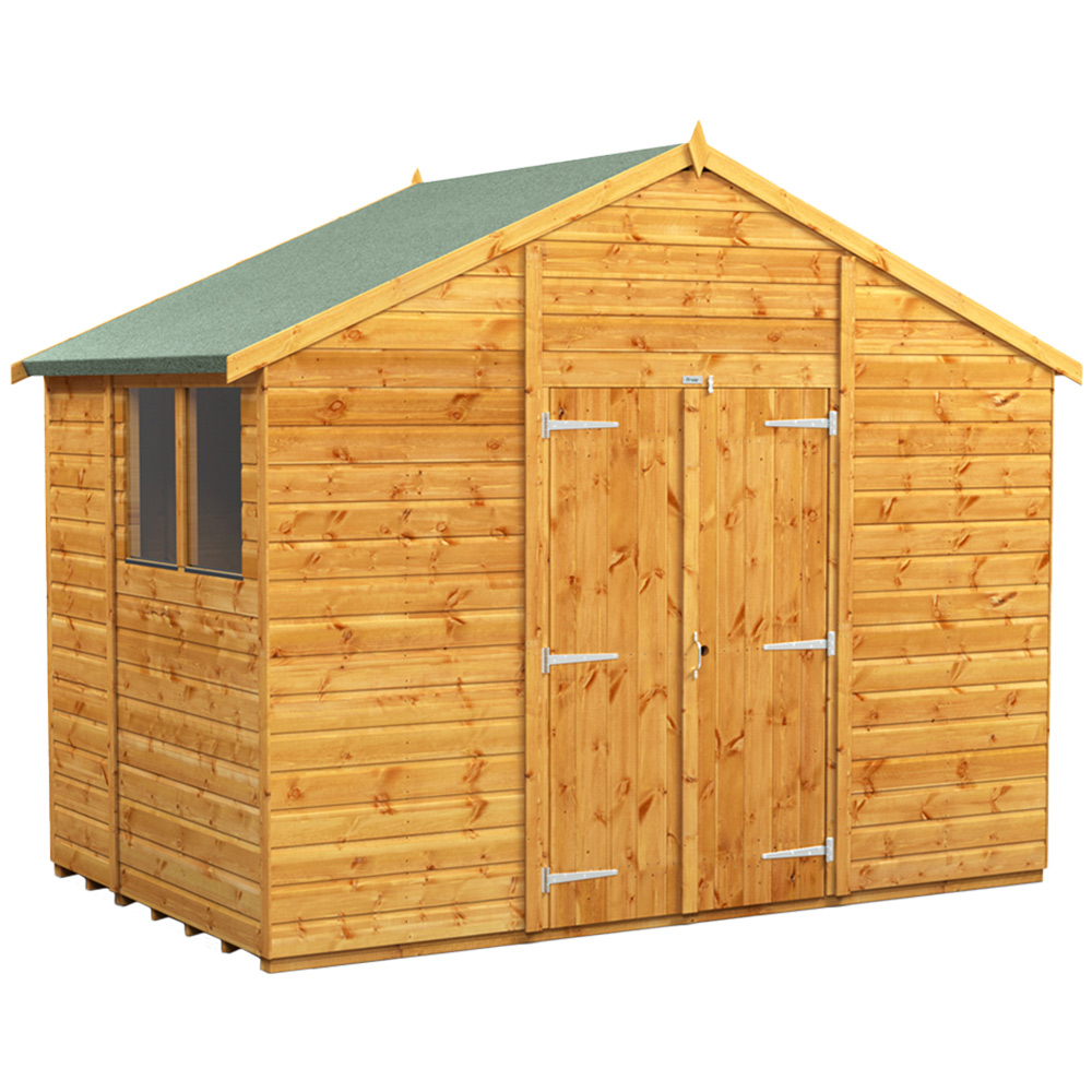 Power Sheds 6 x 10ft Double Door Apex Wooden Shed with Window Image 1