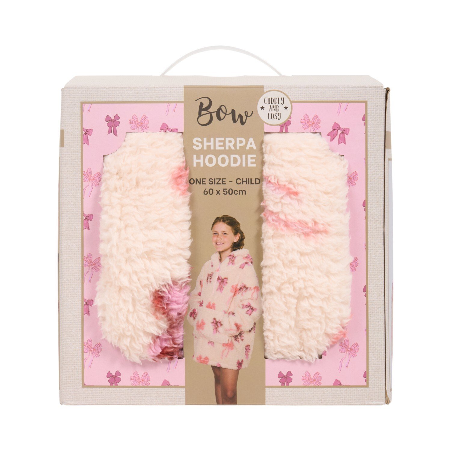 Kids Printed Sherpa Zip Hoodie Image 3