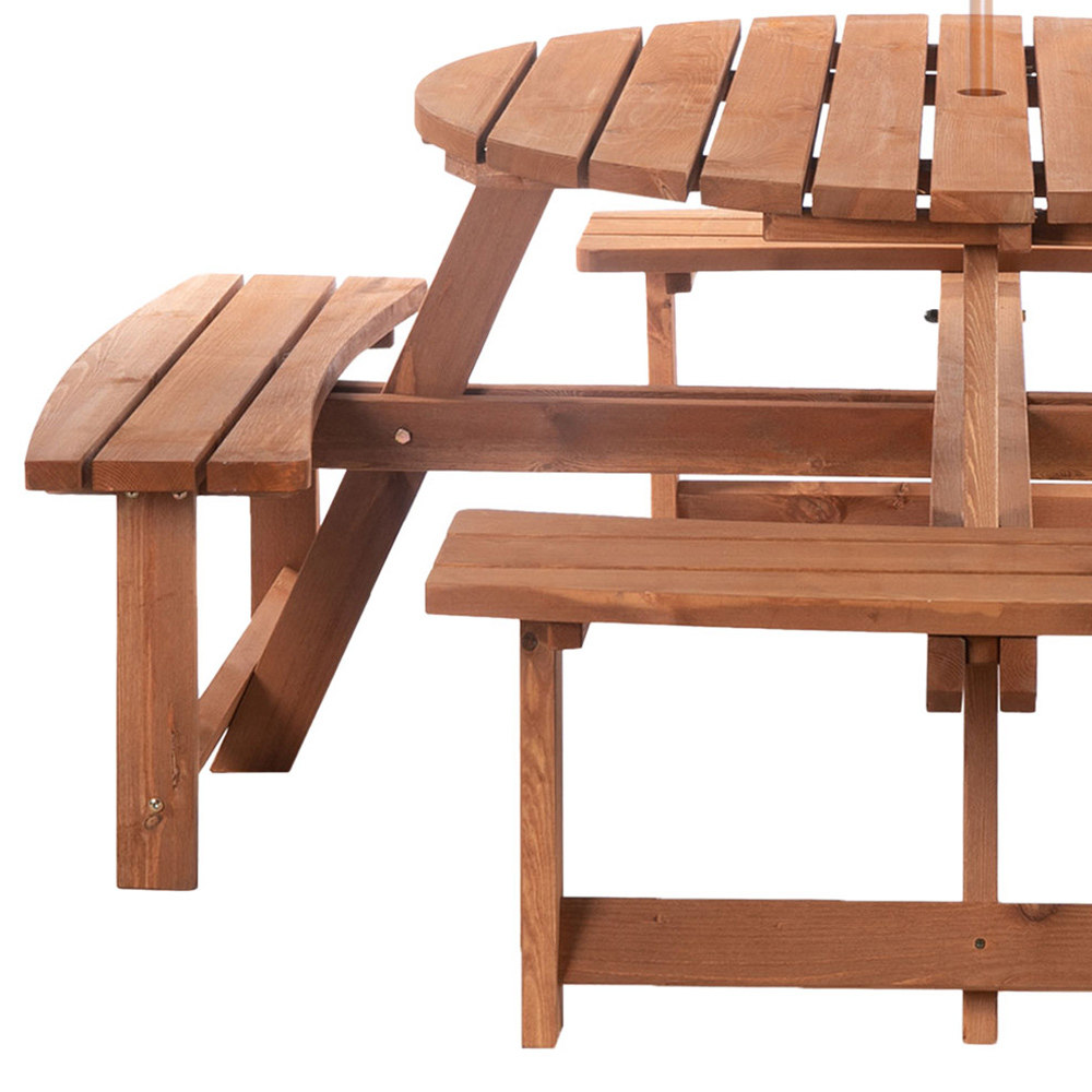 Outsunny Wooden Picnic Bench Image 4