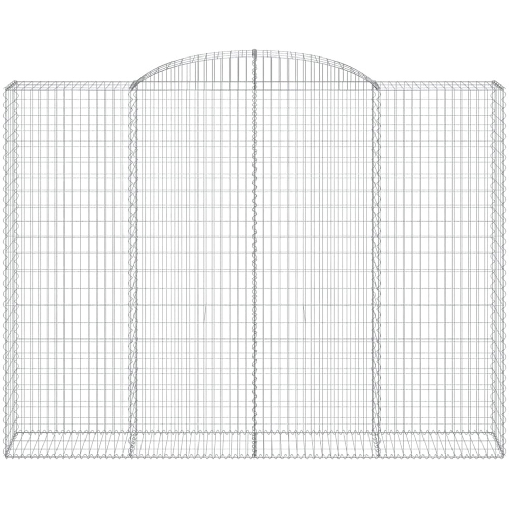 vidaXL Silver Galvanised Iron Arched Gabion Basket 300 x 50 x 220/240cm 11 Pack Image 4