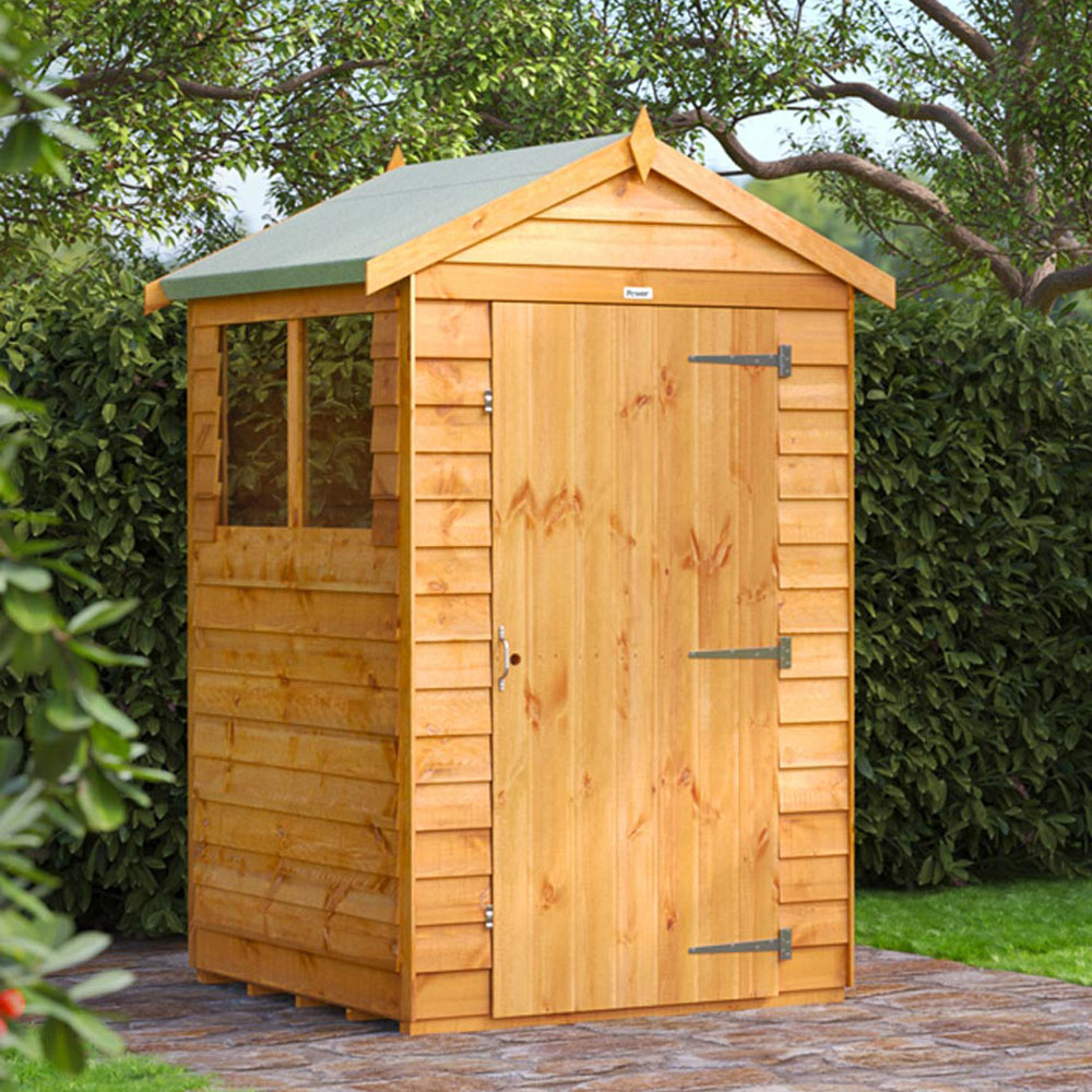 Power 4 x 4ft Overlap Apex Garden Shed Image 2