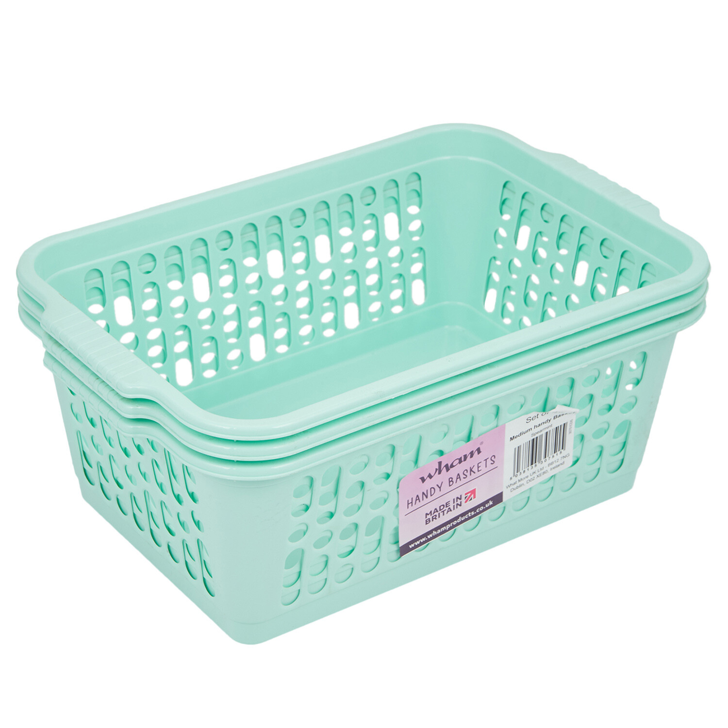 Spearmint Medium Handy Baskets 4 Pack Image 1