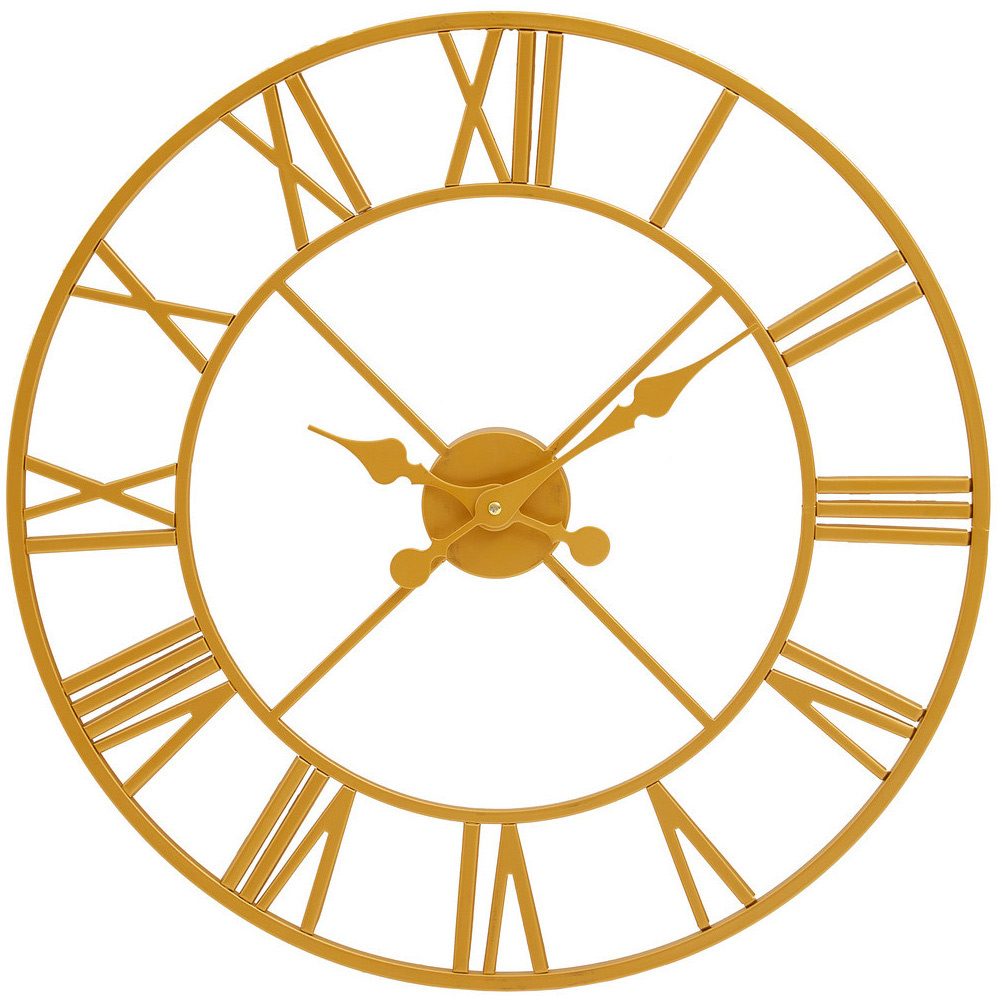 Premier Housewares Vitus Gold Finish Wall Clock Image 1