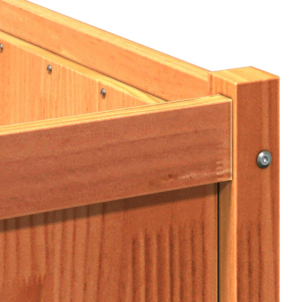 vidaXL Wax Brown Solid Pine Wood Garden Planter 50 x 90 x 50cm 2 Pack Image 9