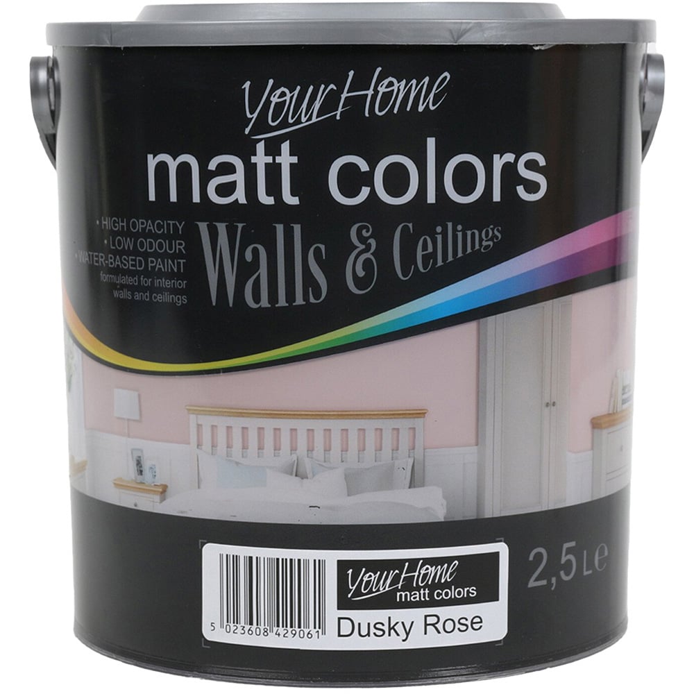 Your Home Walls & Ceilings Dusky Rose Matt Emulsion Paint 2.5L Image 2