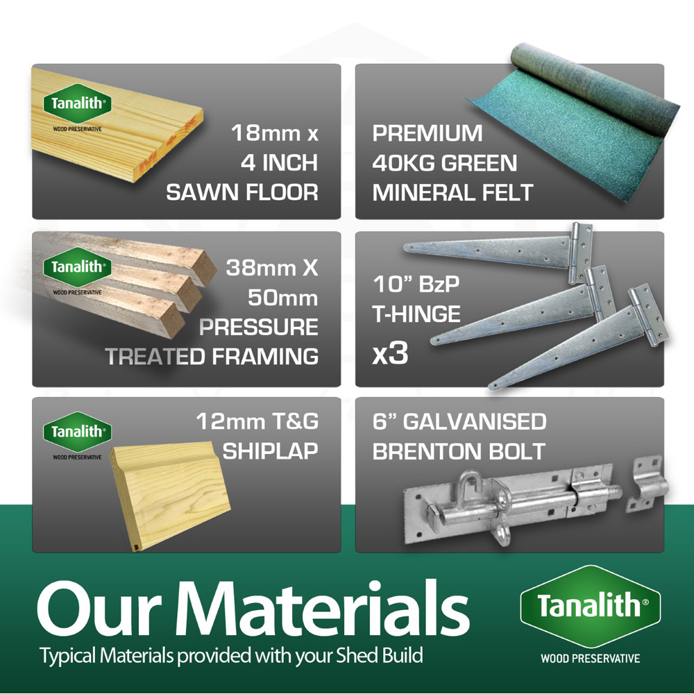 DIY Sheds 16 x 4ft Tongue and Groove Timber Pent Security Shed Image 6