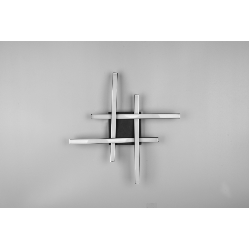 TRIO Route Matt Black 4 Light LED Ceiling Light Image 5