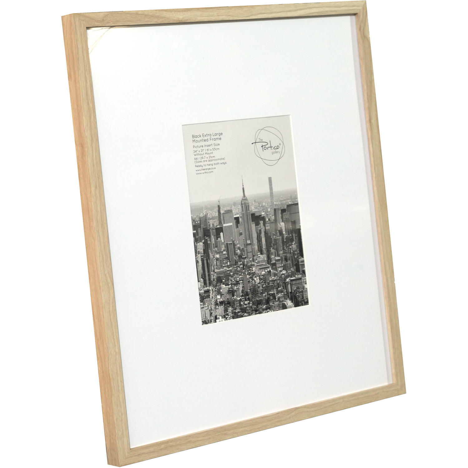 Wood Effect Wall Mounted Photo Frame Natural A4 Image 2
