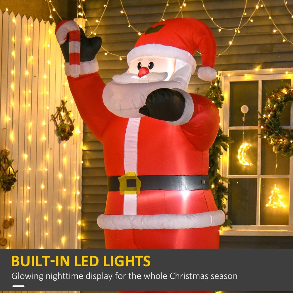 Everglow Red Inflatable Air Blown Christmas Santa 8ft Image 4