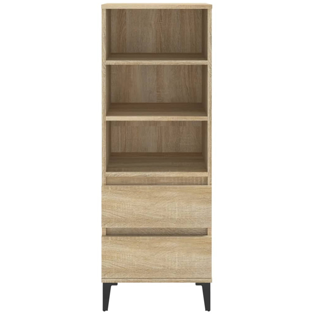 vidaXL 2 Drawer 3 Shelf Sonoma Oak Highboard Image 3