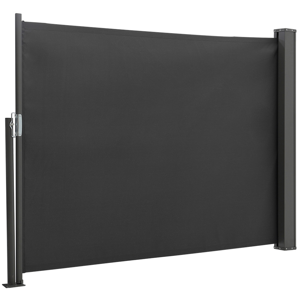 Living and Home Dark Grey Retractable Side Awning 3 x 1.4m Image 2