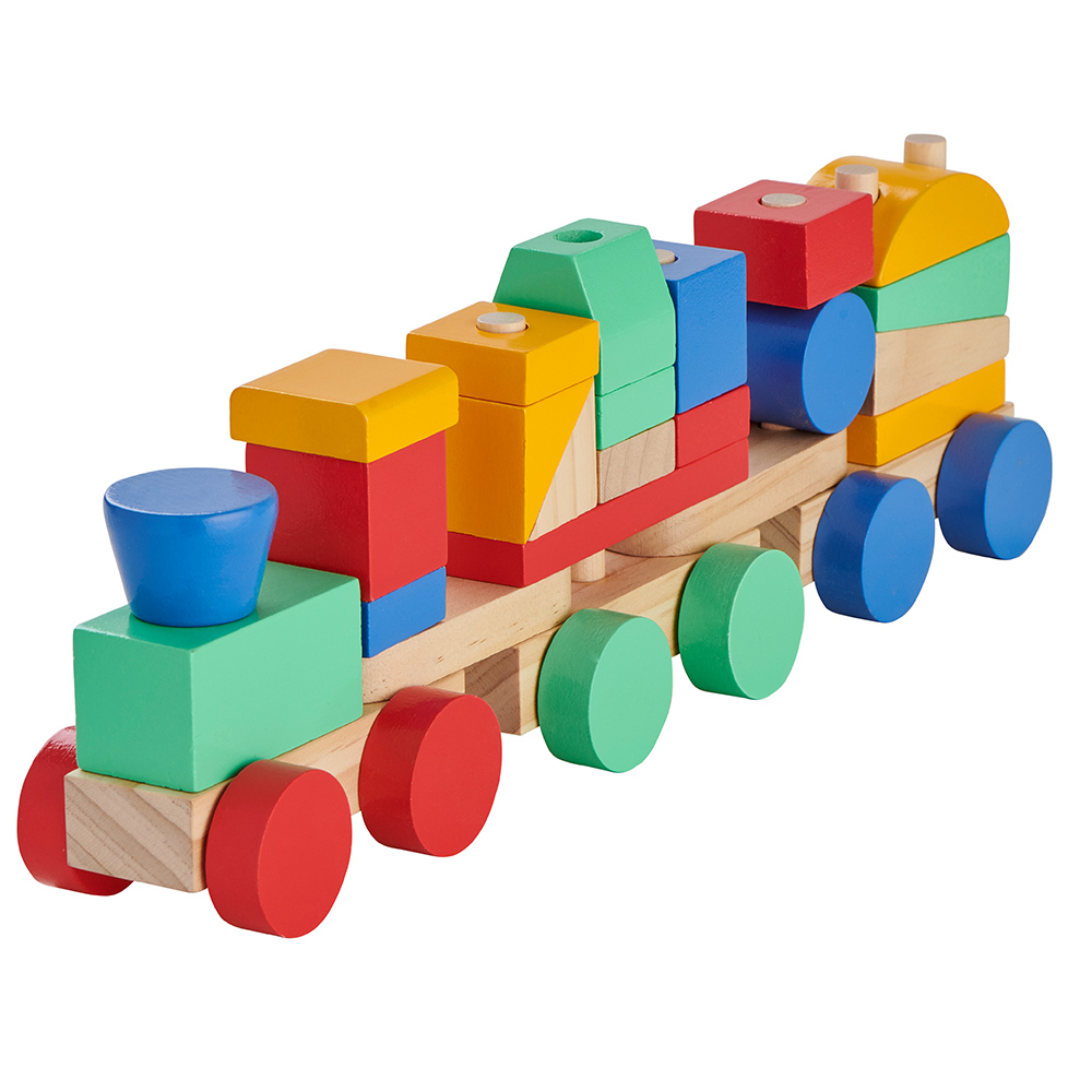 Wilko HB1004 Wooden Stacking Train Multicolour 18 Months And Above Image 5