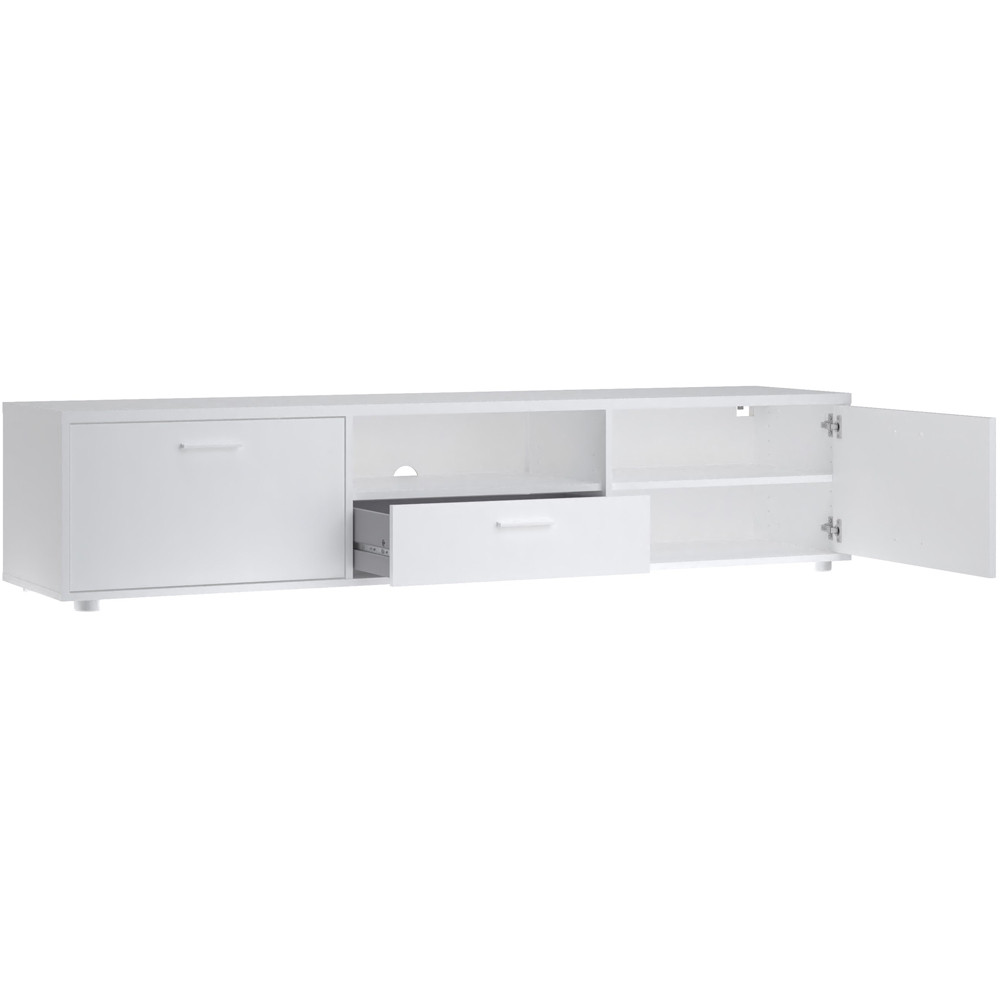Furniture To Go Media 2 Door Single Drawer White Wide TV Unit Image 5