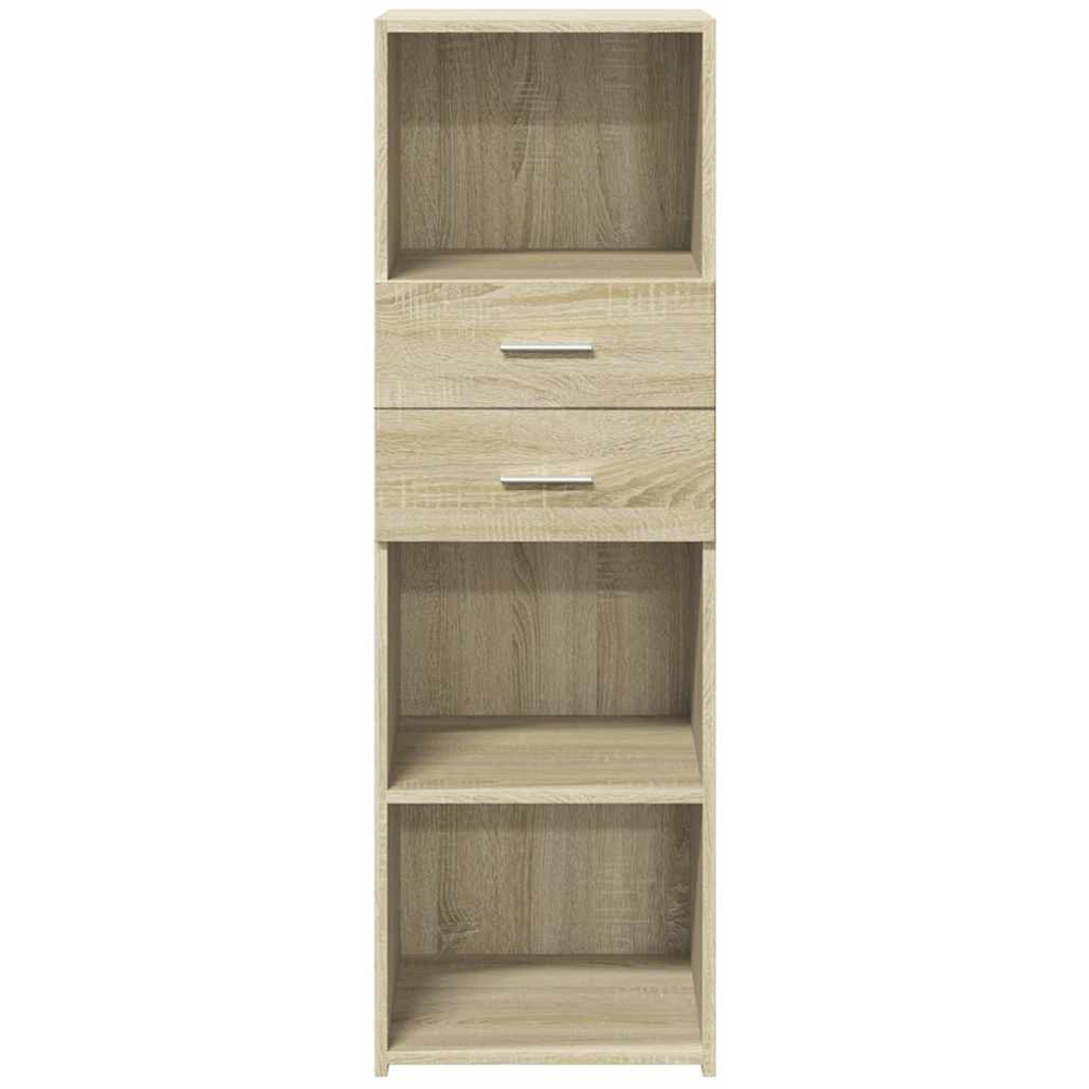 vidaXL 2 Drawer 3 Shelf Sonoma Oak Tall Highboard Image 4