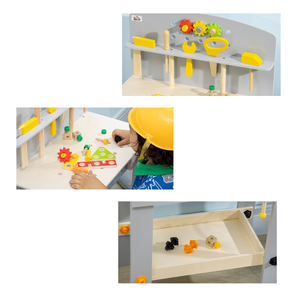 HOMCOM Kids 31 Toys Tool Workbench Play Set Image 3