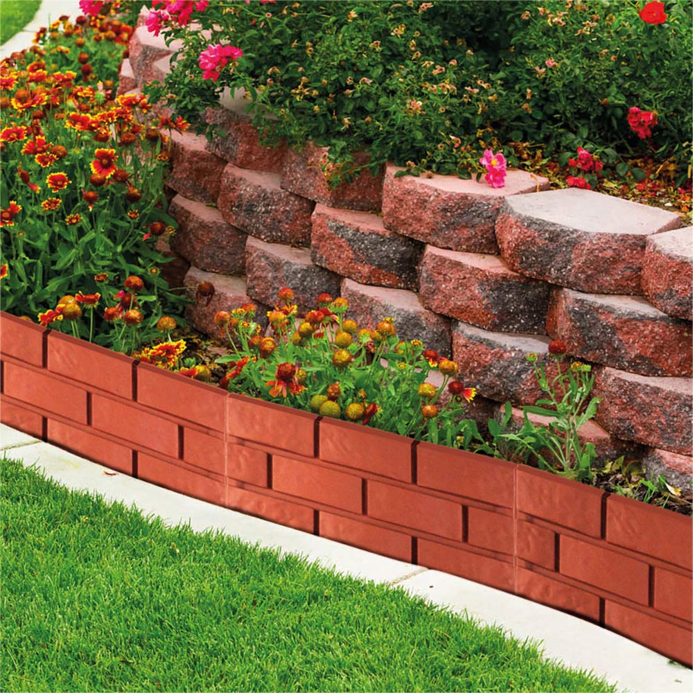 St Helens Brick Effect 4 Pack Garden Border Edging Fence Image 2