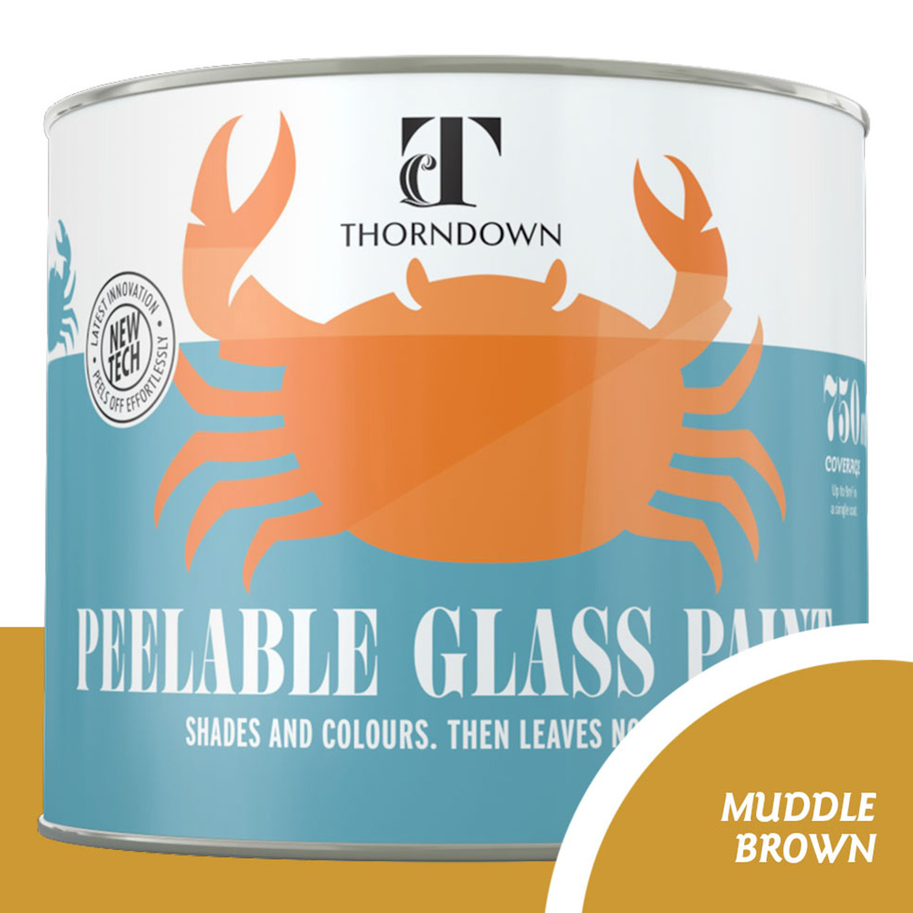 Thorndown Muddle Brown Peelable Glass Paint 750ml Image 3