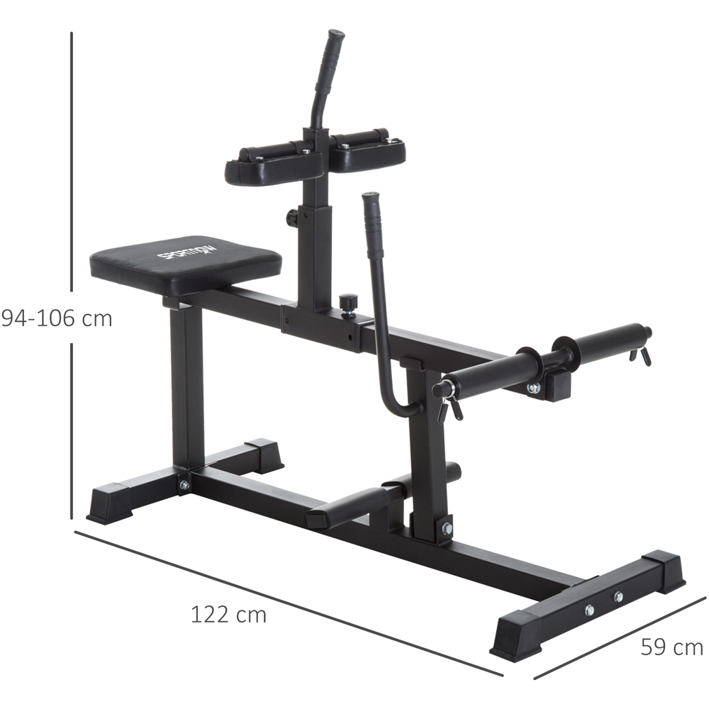 SPORTNOW Adjustable Seated Leg Extension Machine with Plate Loaded Image 9