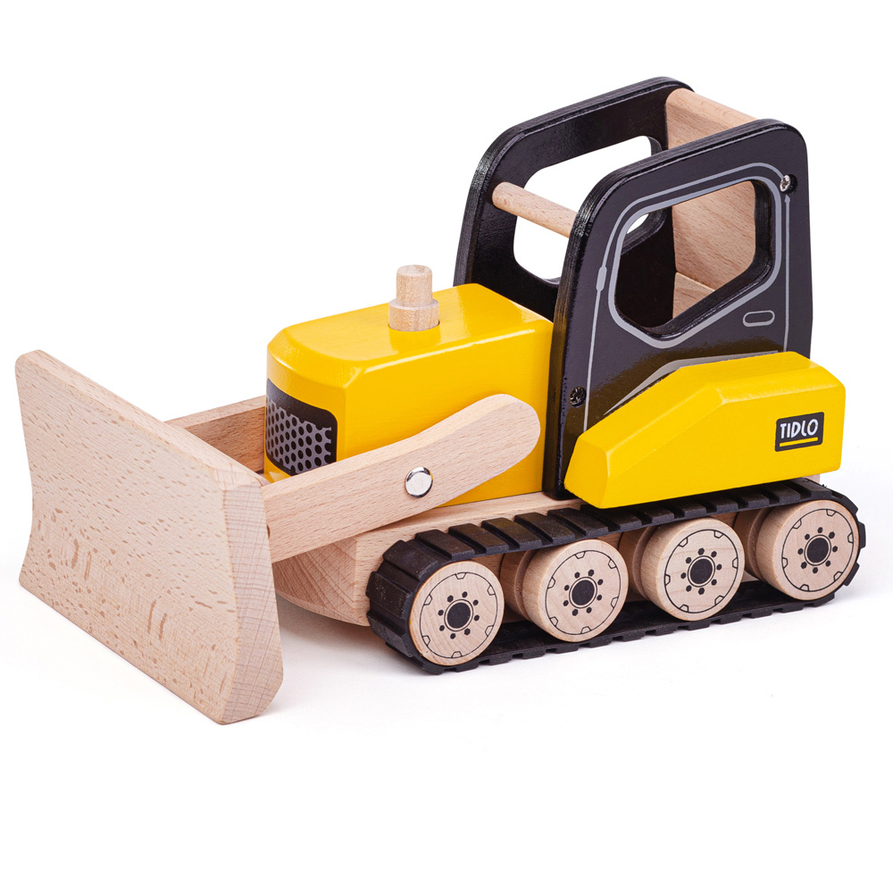 Tidlo Kids Wooden Bulldozer Image 1