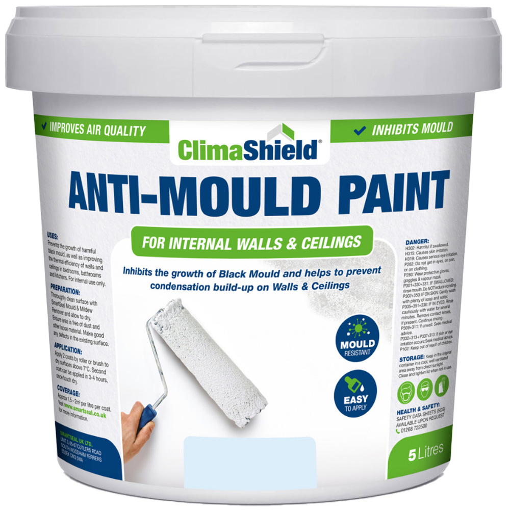 SmartSeal Frosted Blue Anti Mould Paint 5L Image 2