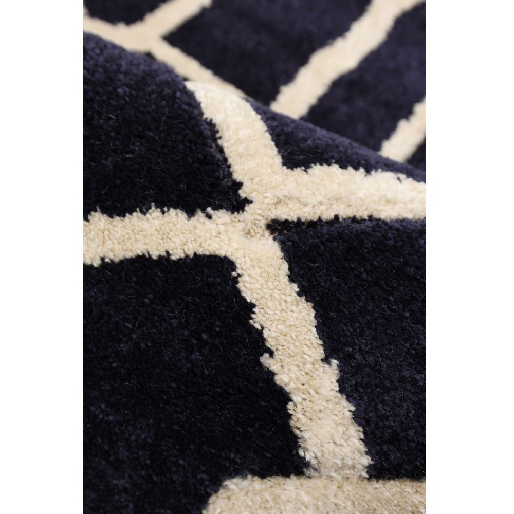 Homemaker Newport Navy Lattice Rug 80 x 150cm Image 3