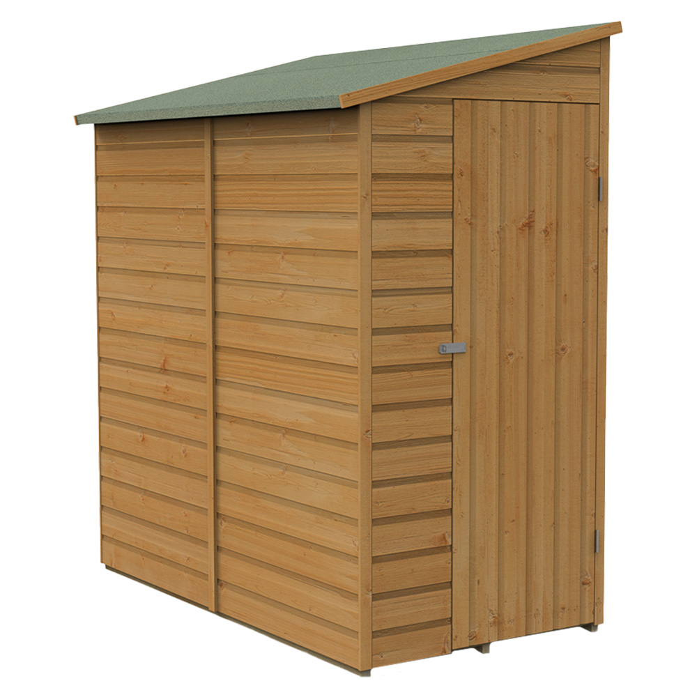 Forest Garden 6 x 3ft Shiplap Dip Treated Pent Shed Image 1